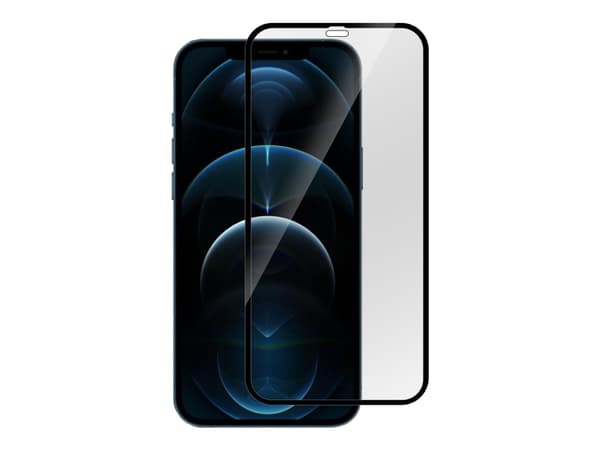 eSTUFF Titan Shield - Skärmskydd för mobiltelefon - helt fodral - glas - transparent - för Apple iPhone 12, 12 Pro