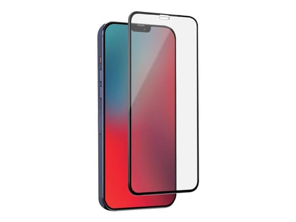 eSTUFF Titan Shield - Skjermbeskyttelse for mobiltelefon - full deksel - glass - gjennomsiktig - for Apple iPhone 12 Pro Max