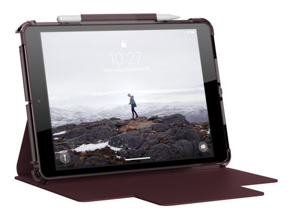 [U] Case for iPad 10.2-in (9/8/7 Gen, 2021/2020/2019) - Lucent Aubergine/Dusty Rose - Lommebok for nettbrett - aubergine, støvet rosa - 10.2" - for A