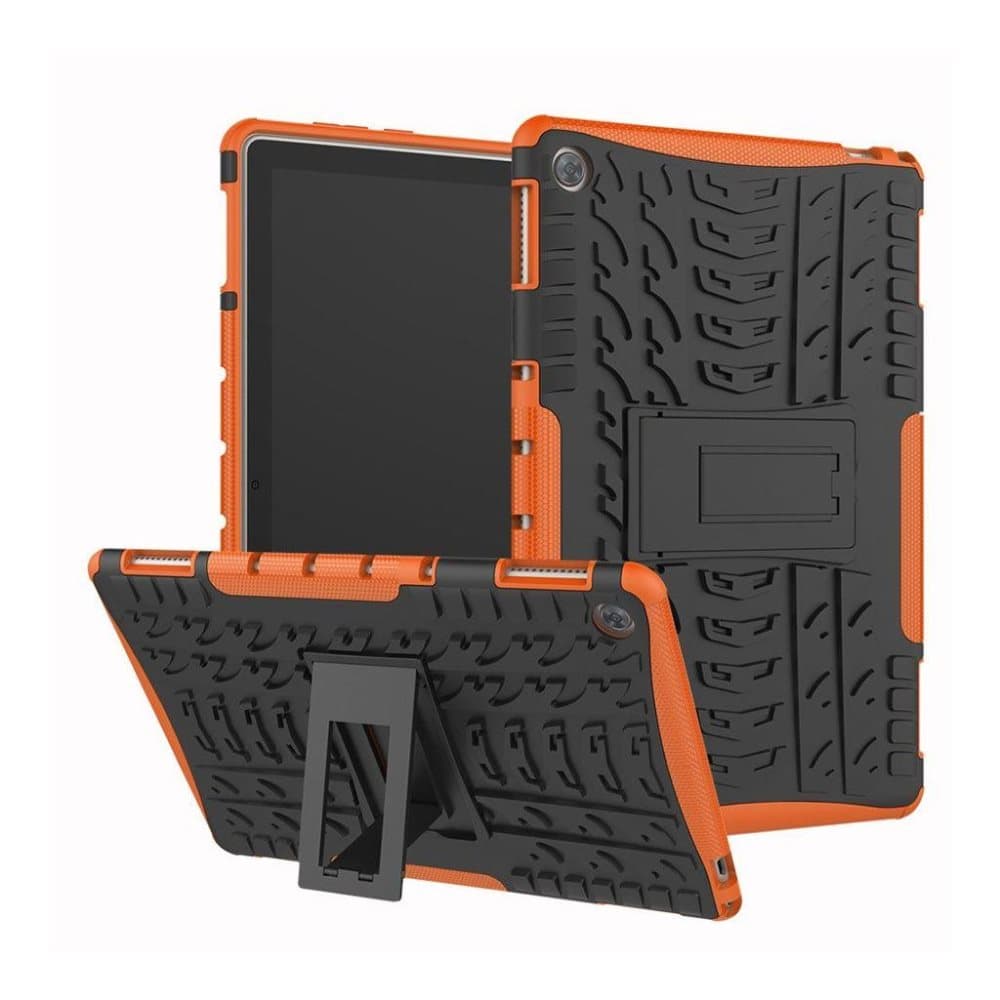 Huawei MediaPad M5 Lite cool dæk kickstand etui - Orange