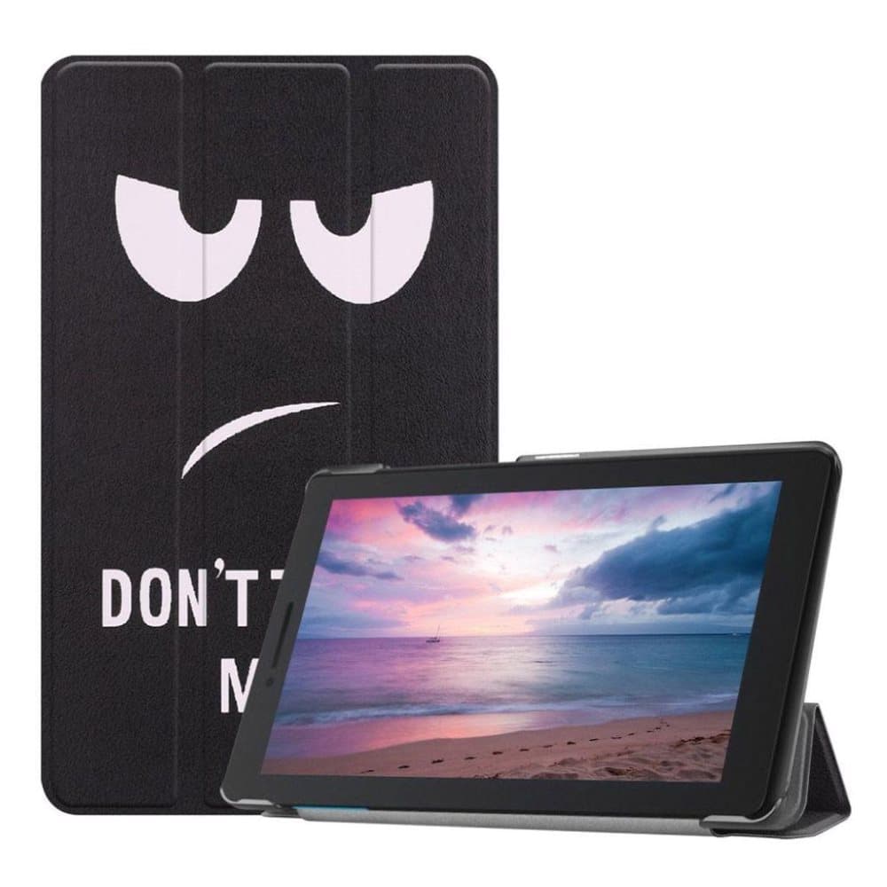 Lenovo Tab E8 mønstret tre-fold læderetui - Do Not Touch Me