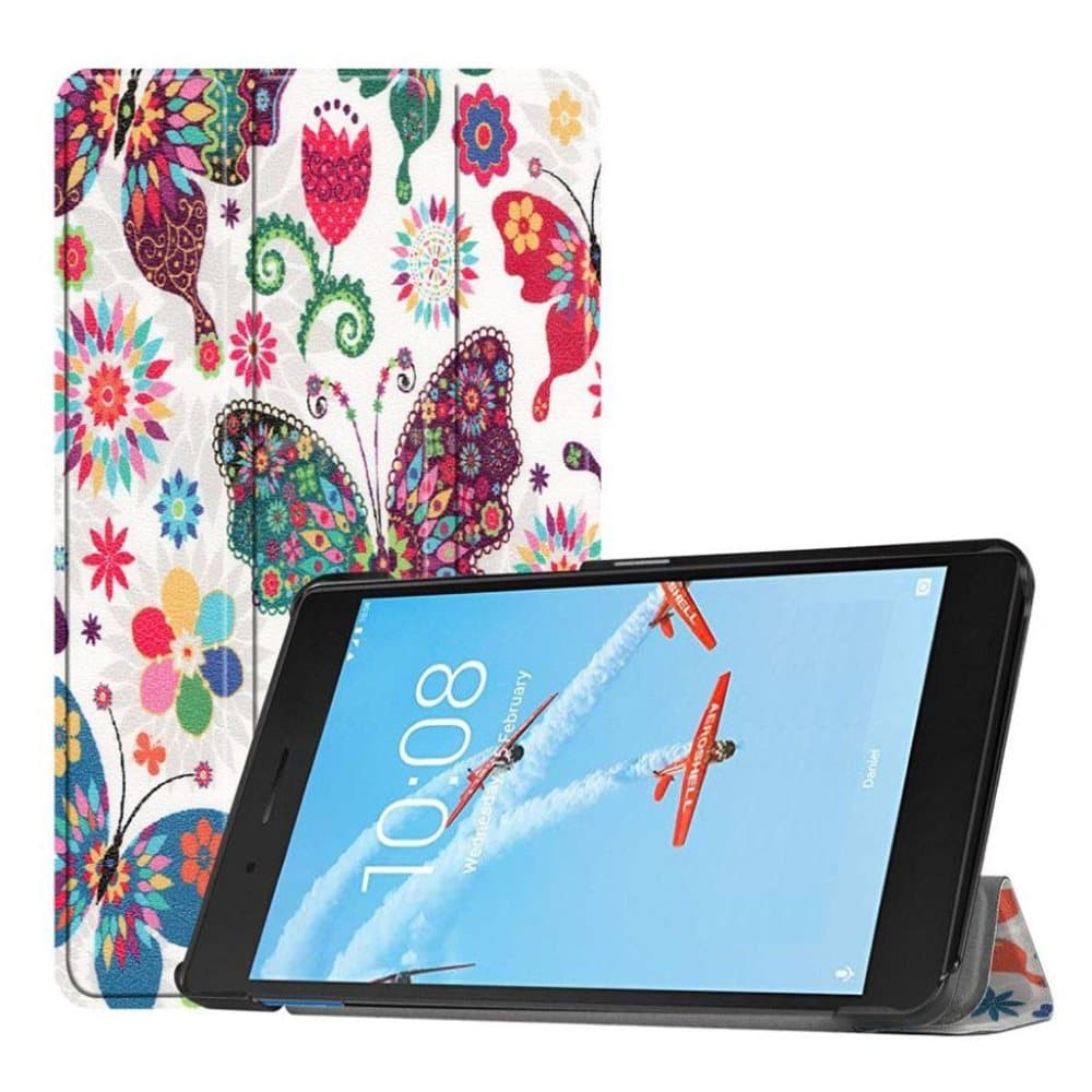 Lenovo Tab E7 mønstret tre-fold læderetui - Farverige Sommer