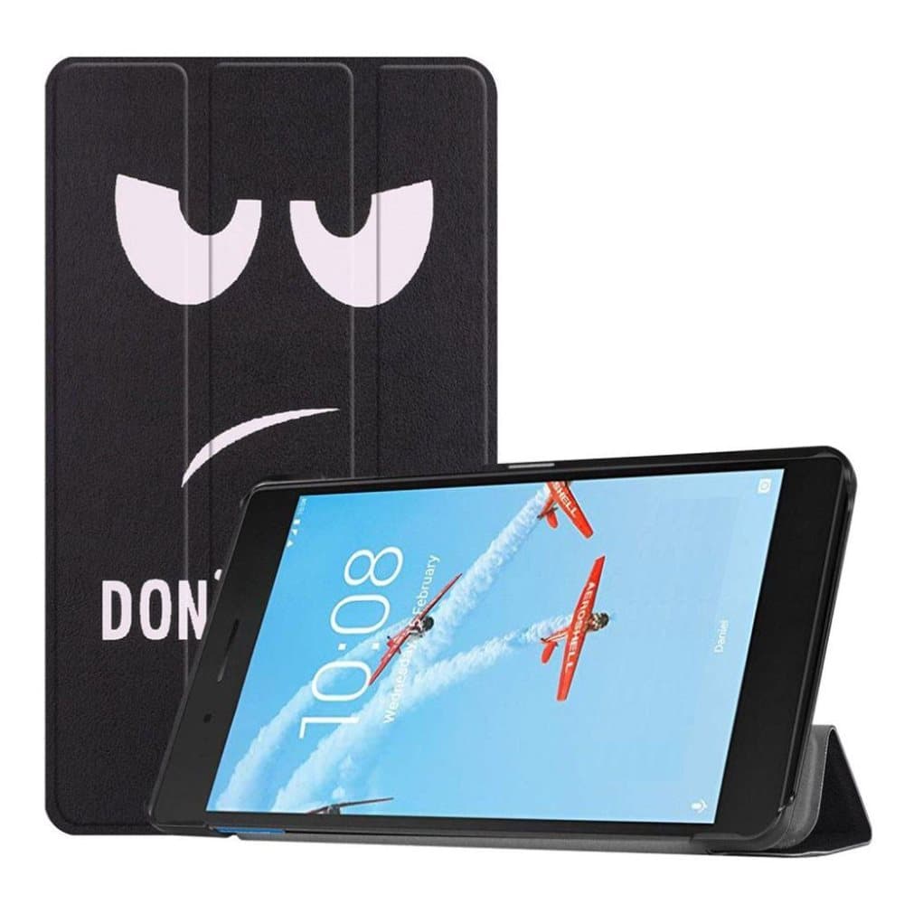 Lenovo Tab E7 mønstret tre-fold læderetui - Do Not Touch Me