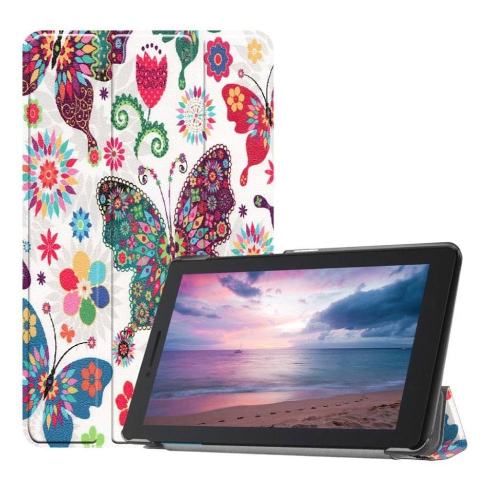Lenovo Tab E8 mønstret tre-fold læderetui - Farverige Sommer