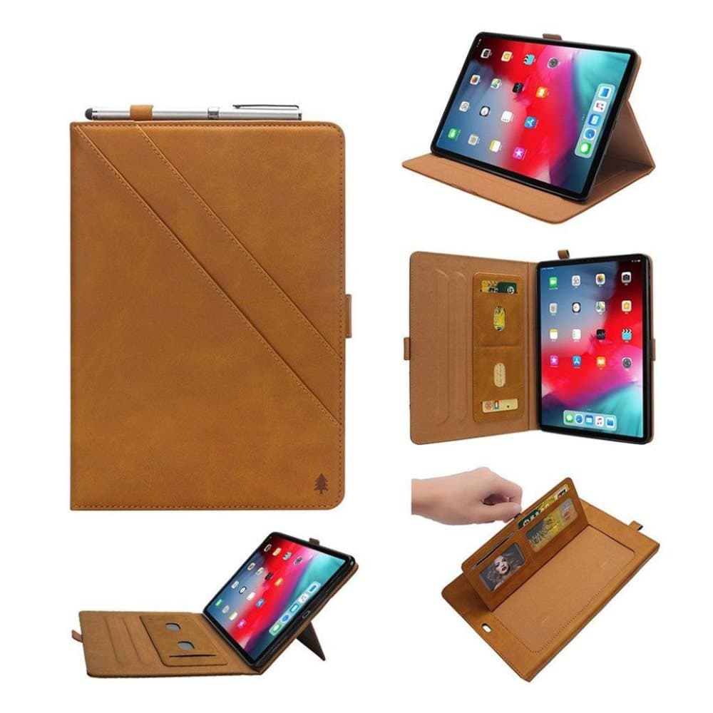 iPad Pro 12.9 inch (2018) stander læder flip etui - Brun
