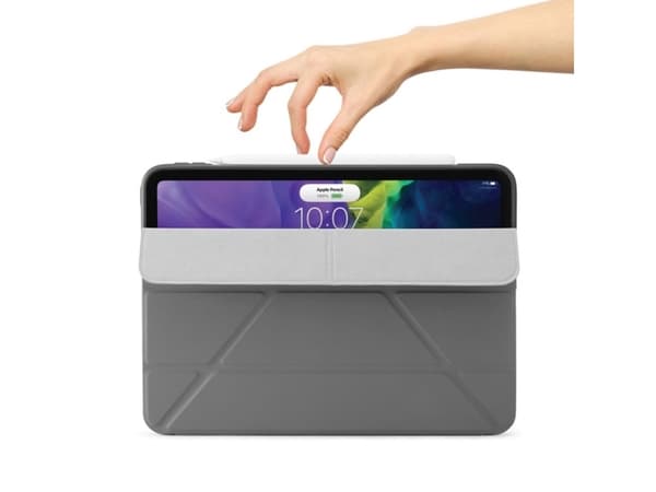 Pipetto iPad Pro 2020 11 tuuman TPU-origami-kotelo - tummanharmaa