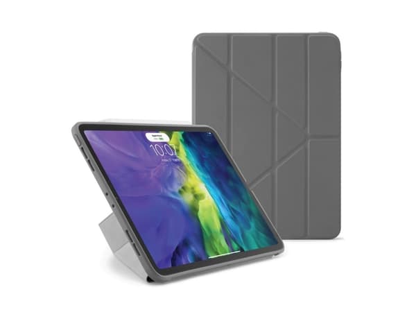 Pipetto iPad Pro 2020 11 tuuman TPU-origami-kotelo - tummanharmaa