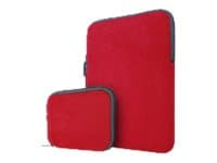 eSTUFF Cushion - Beskyttelsesmuffe for nettbrett - rød - for Apple 9.7-inch iPad (5. generasjon); 9.7-inch iPad Pro; iPad Air; iPad Air 2