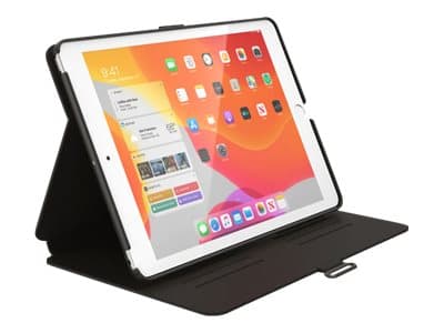Speck Balance Folio - Beskyttelsesboks lommebok for nettbrett - svart - 10.2" - for Apple 10.2-inch iPad (7. generasjon, 8. generasjon)