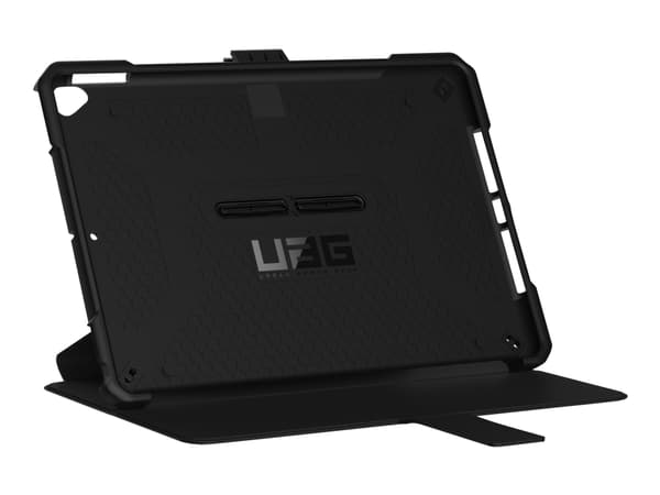 UAG Rugged Case for iPad 10.2-in (7/8 Gen, 2019/2020) - Metropolis Black - Vikbart fodral för surfplatta - composite - svart - 10.2" - för Apple 10.2