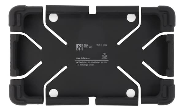 Case in silicone for 7-8" tablets, stand, black