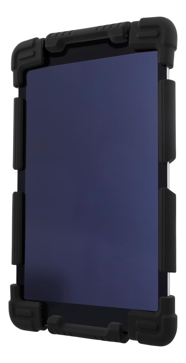 Case in silicone for 7-8" tablets, stand, black
