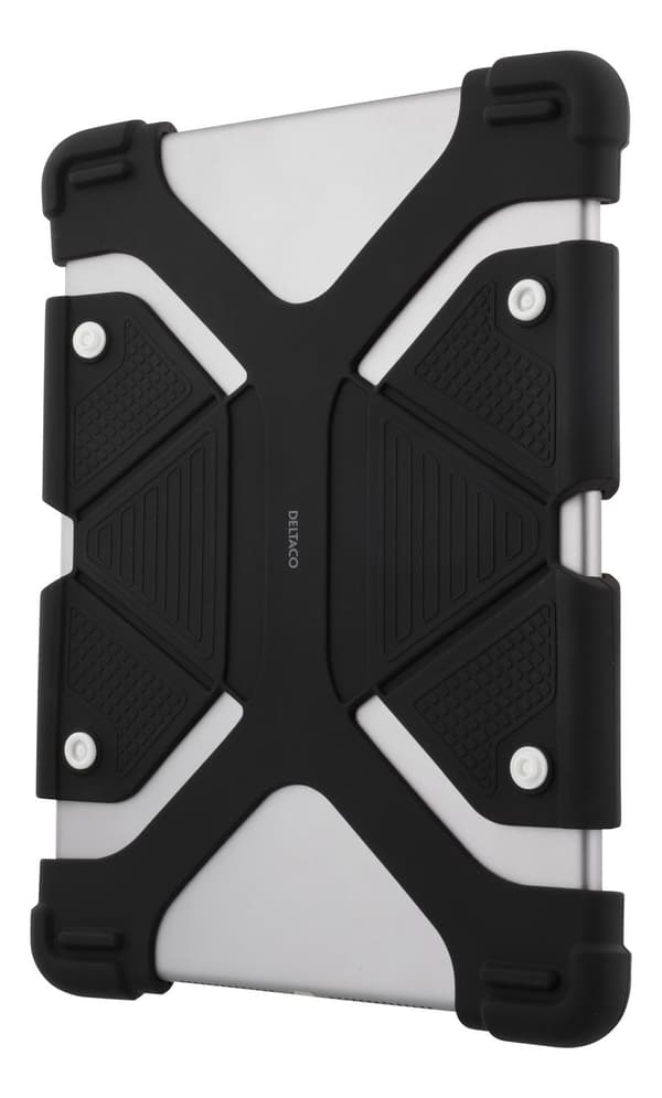 Case in silicone for 9-11.6" tablets, stand, black