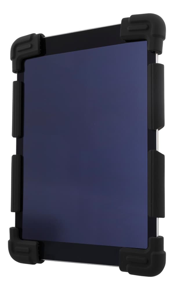 Case in silicone for 9-11.6" tablets, stand, black
