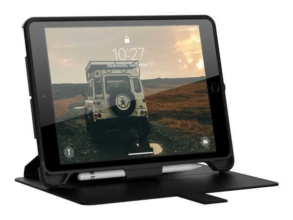 UAG Case for iPad 10.2-in (9/8/7 Gen, 2021/2020/2019) - Scout w/ Folio Black - Vikbart fodral för surfplatta - 10.2" - för Apple 10.2-inch iPad (7:e