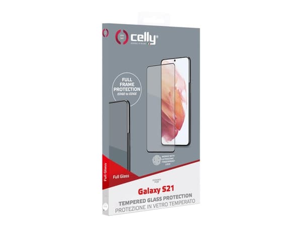 Celly FULLGLASS993BK, Samsung, Galaxy S21 5G, Naarmuuntumisenkestävä, Musta, 1 kpl