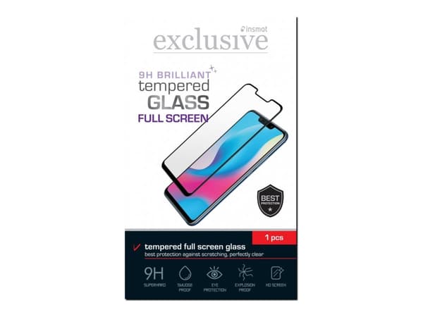 Insmat 861-1235, Samsung, Galaxy A12, Naarmuuntumisenkestävä, Musta, Läpinäkyvä, 1 kpl