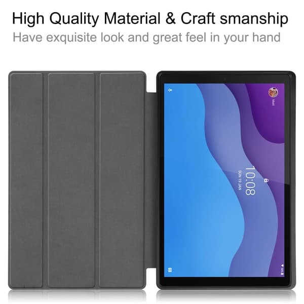Trifoldet stativetui til Lenovo Tab M10 HD Gen 2 TB-X306F - Sort