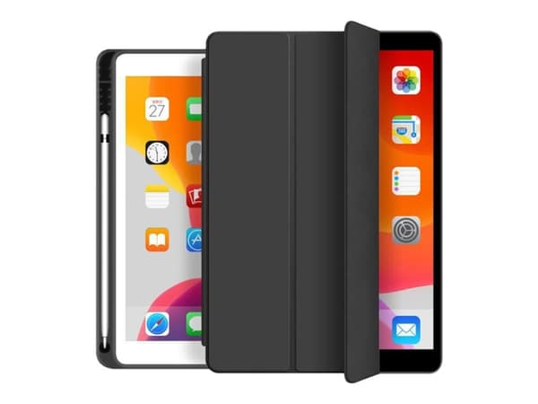 eSTUFF Pencil case - Skjermdeksel for nettbrett - polyuretanlær, termoplast-polyuretan (TPU) - 10.9" - for Apple 10.9-inch iPad Air (4. generasjon, 5