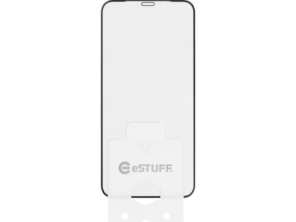 eSTUFF Titan Shield - Skjermbeskyttelse for mobiltelefon - full deksel - glass (en pakke 10) - for Apple iPhone 12, 12 Pro