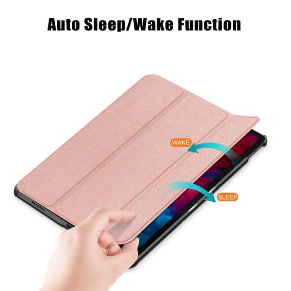Tri-fold Stand Cover for Lenovo Tab P11 Pro TB-J706F - Rose Gold