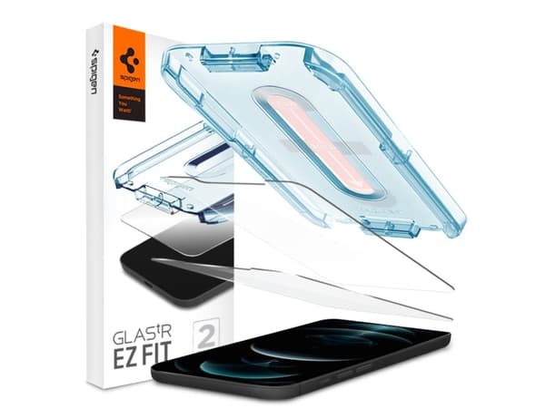 Spigen GLAS.tR EZ Fit - Skjermbeskyttelse for mobiltelefon - glass - 6.1" - blank - for Apple iPhone 12 Pro