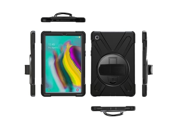 eSTUFF Defender Case - Skyddsfodral - svart - för Samsung Galaxy Tab S5e