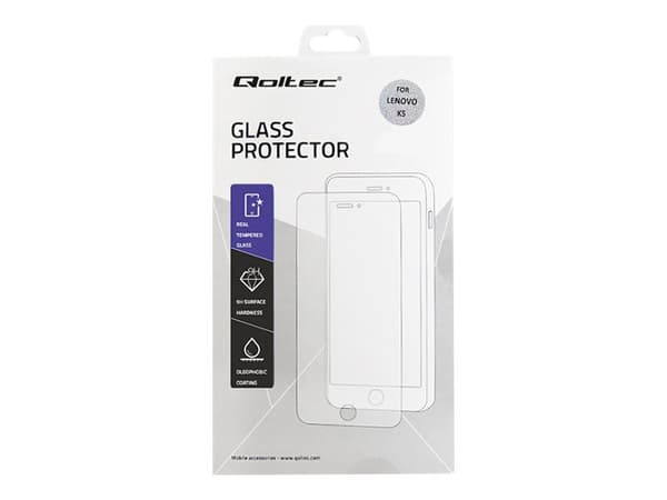 Qoltec Premium Tempered Glass - Skärmskydd för mobiltelefon - glas - 5" - transparent - för Lenovo K5