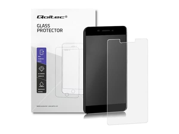 Qoltec Premium Tempered Glass - Skjermbeskyttelse for mobiltelefon - glass - 5.8" - gjennomsiktig - for Lenovo K6 Note