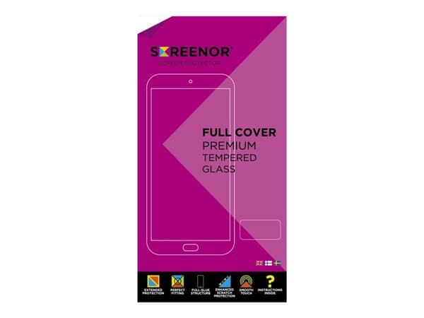 Screenor Premium - Skjermbeskyttelse for mobiltelefon - full deksel - glass - rammefarge svart - for Samsung Galaxy A32