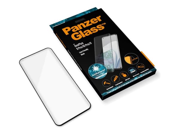PanzerGlass Original - Skärmskydd för mobiltelefon - glas - ramfärg svart - för OnePlus 10 Pro, 9 Pro