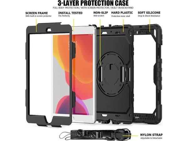 Case for the tablet Tech-Protect Tech-Protect Solid360 iPad 7/8 10.2 2019/2020 black