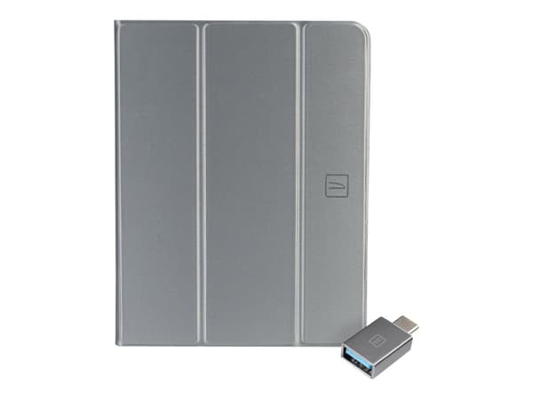 TUCANO LINK - Kääntökuori tabletille - termoplastinen polyuretaani (TPU) - tummanharmaa - 11" - Apple 11 tuuman iPad Prolle (2. sukupolvi, 3. sukupol