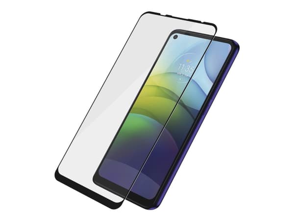 PanzerGlass - Skjermbeskyttelse for mobiltelefon - glass - rammefarge svart - for Motorola Moto G9 Power