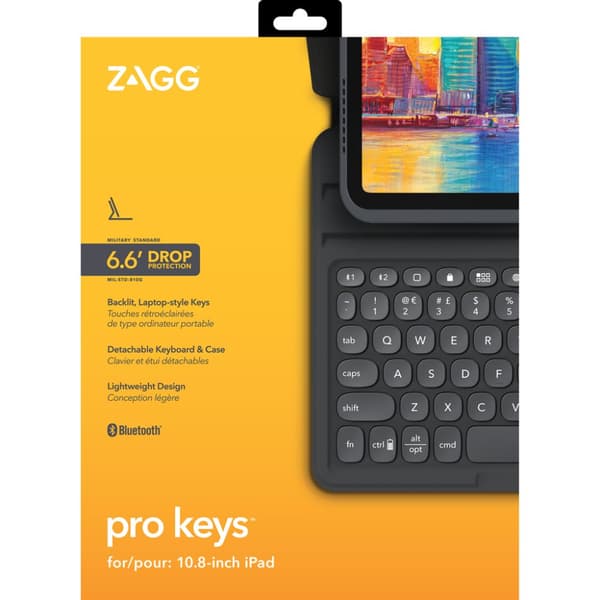 ZAGG iPad Air 10.9 (gen 4/5) Kotelo Näppäimistöllä Pro Keys Musta Harmaa