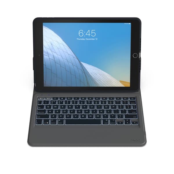 ZAGG iPad 10.2 Kotelo Näppäimistöllä Rugged Messenger Keyboard Charcoal