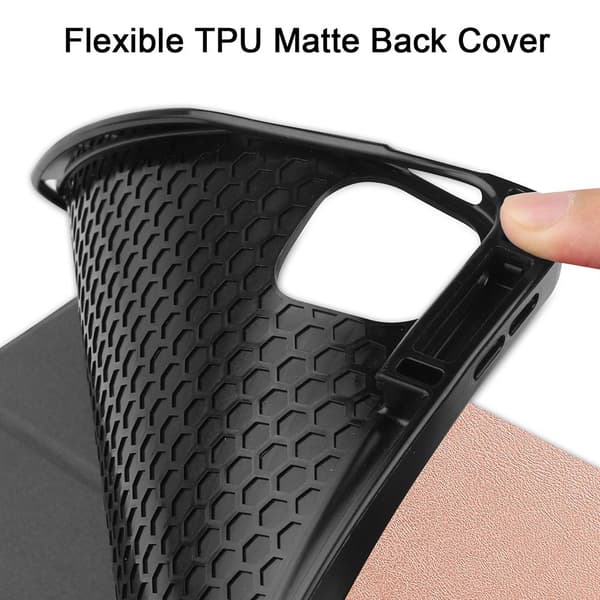 iPad 12.9" Pro 2021 Trifoldet Stand Tabletetui Cover - Rosaguld