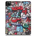 Miniatyrbillede 3 af 9: iPad 12.9" Pro 2021 Tri-fold Stand Tablet Case Cover - Graffiti