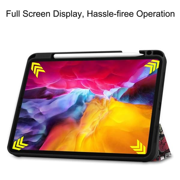 Til iPad Pro 11 2021 Trifoldet stativ-tabletetui - Graffiti
