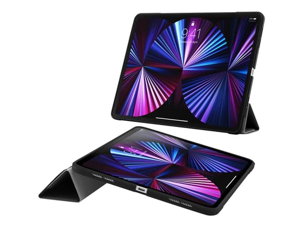 Pipetto Original Origami No1 - Lommebok for nettbrett - termoplast-polyuretan (TPU) - svart - 11" - for Apple 11-inch iPad Pro (1. generasjon, 2. gen