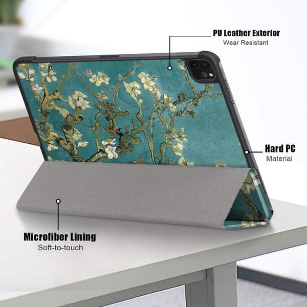 iPad Pro 11" 2021/2020/2018 Trippeldeksel med smal passform - Blossom