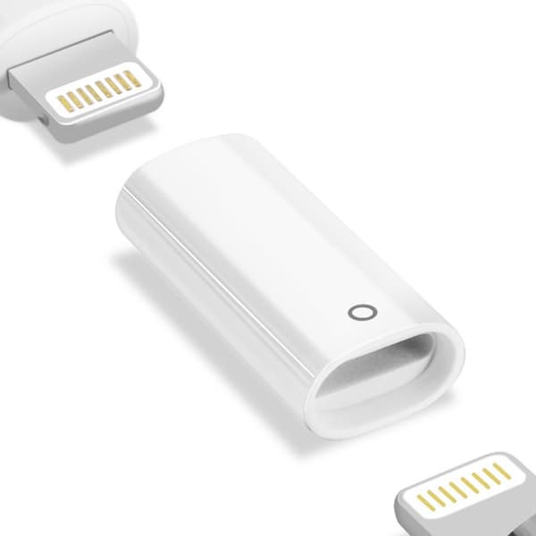 Apple Pencil Lightning Laddnings Adapter Vit