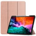 Miniatyrbild 1 av 8: iPad Pro 12.9 5th Gen (2021) Fodral Tri-Fold Med Pencil-hållare Rosa