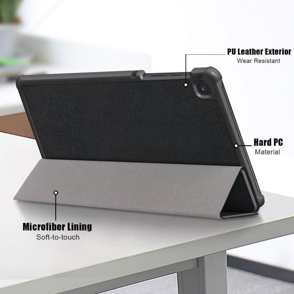 Samsung Galaxy Tab A7 Lite 8.7" Kolminkertainen Telinekotelo - Musta