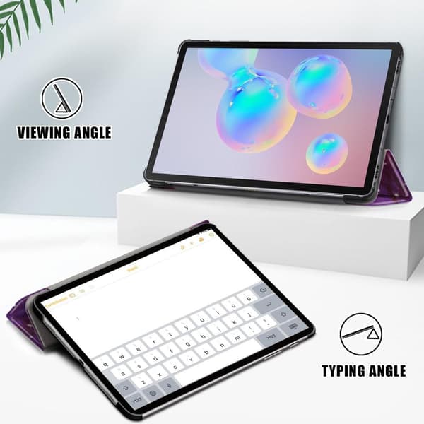 Trifoldet stativetui til Samsung Galaxy Tab S6 Lite - Sommerfugl