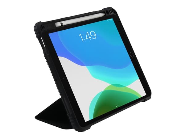 DICOTA Folio Case - Lommebok for nettbrett - termoplast-polyuretan (TPU), polykarbonat, gjenvunnet PET - svart - 11" - for Apple 10.9-inch iPad Air (