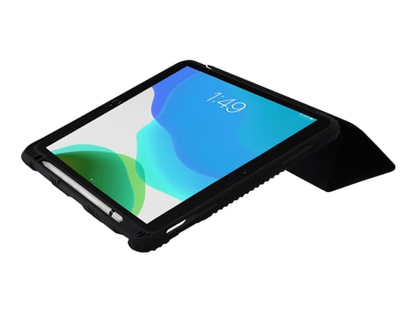 DICOTA Folio Case - Lommebok for nettbrett - termoplast-polyuretan (TPU), polykarbonat, gjenvunnet PET - svart - 11" - for Apple 10.9-inch iPad Air (