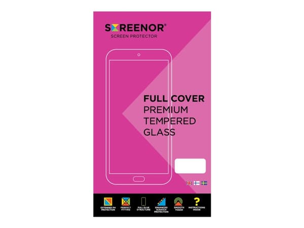 Screenor Privacy 360 - Skärmskydd för mobiltelefon - glas - ramfärg svart - för Apple iPhone 13 mini