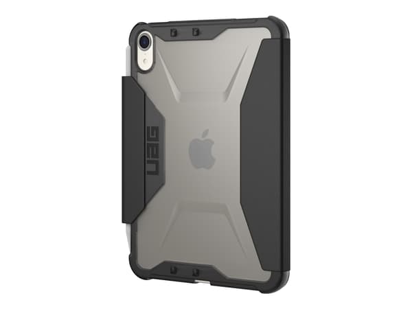 UAG Rugged Case for iPad Mini (6th Gen, 2021) [8.3-inch] - Plyo Black/Ice - Vikbart fodral för surfplatta - svart, is - 8.3" - för Apple iPad mini (6