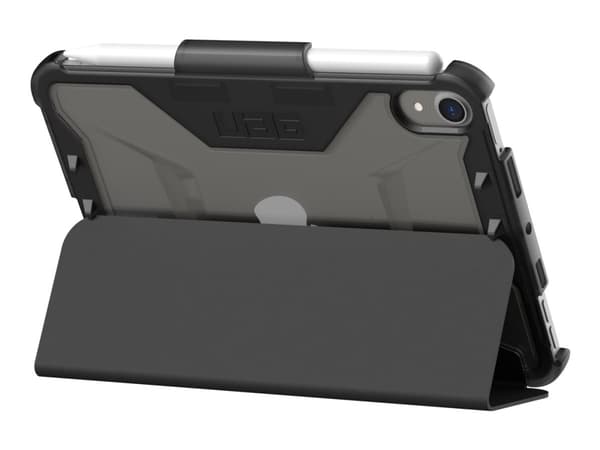 UAG Rugged Case for iPad Mini (6th Gen, 2021) [8.3-inch] - Plyo Black/Ice - Vikbart fodral för surfplatta - svart, is - 8.3" - för Apple iPad mini (6